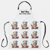 Schattige Cat Chef All-Over Print Schort (Voorkant)