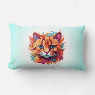 Schattige Cat Face veelkleurig ontwerp Kussen