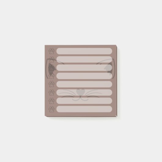 Schattige Cat gepersonaliseerde Post-it notities Post-it® Notes (Voorkant)
