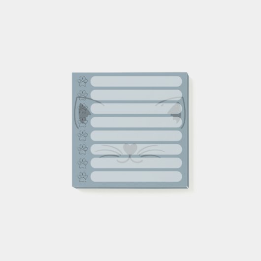 Schattige Cat gepersonaliseerde Post-it notities Post-it® Notes (Voorkant)