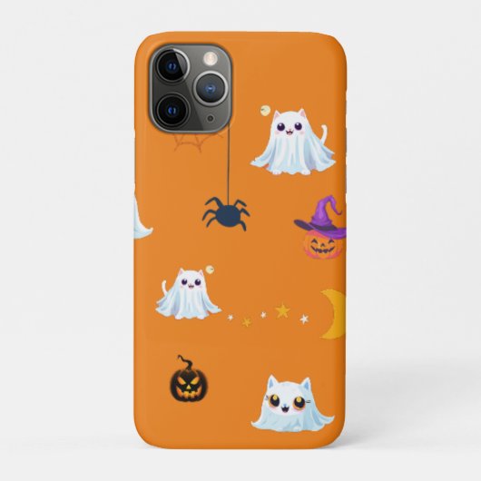 Schattige Cat spookblad Halloween pompoen feestges Case-Mate iPhone Case (Achterkant)