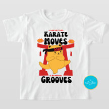 Schattige Cat T-shirt | Karate beweegt grappig