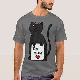 Schattige Cat zegt Be Mine op Valentijnsdag T-shirt