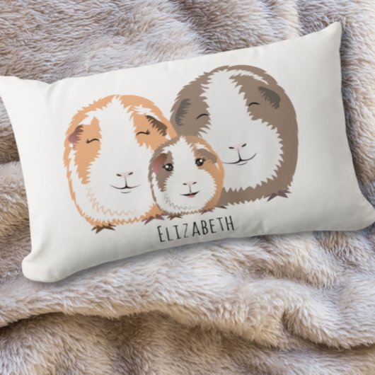 Schattige cavia familie kussen