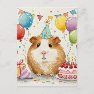 Schattige cavia Happy Birthday Briefkaart