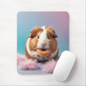 Schattige cavia met donut pastelverloop muismat (Met muis)