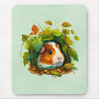 Schattige cavia ondergedoken in de Struiken Muismat
