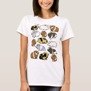 Schattige cavia patroon t-shirt
