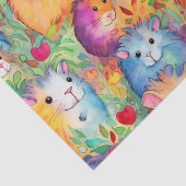 Schattige cavia-patroon tissuepapier (Detail)