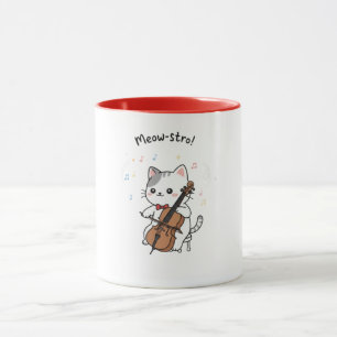Schattige Cellokat Muzikant Mok