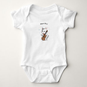 Schattige Cellokat Muzikant  Romper