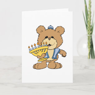 schattige Chanukah hanukkah Menorah teddybeer Feestdagen Kaart