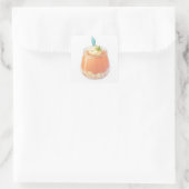 Schattige charmant ontwerp vierkante sticker (Tas)