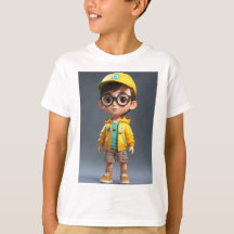 "Schattige charme: Boy Sticker T-shirt"