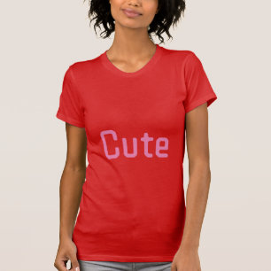 Schattige charme karmozijnrode canvas slanke T-shi T-shirt