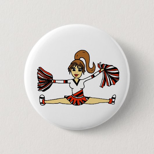 Schattige Cheerleader Button (Voorkant)