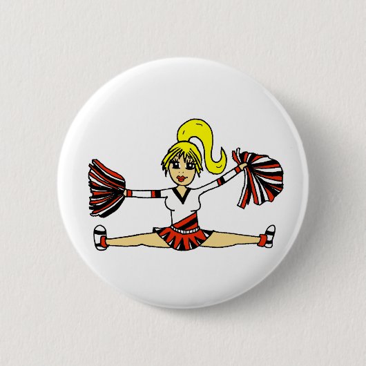 Schattige Cheerleader Button (Voorkant)