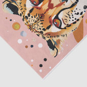 Schattige Cheetah Roze Gouden Pop Art Decoupage Tissuepapier (Detail)