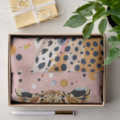 Schattige Cheetah Roze Gouden Pop Art Decoupage Tissuepapier (Geschenk)