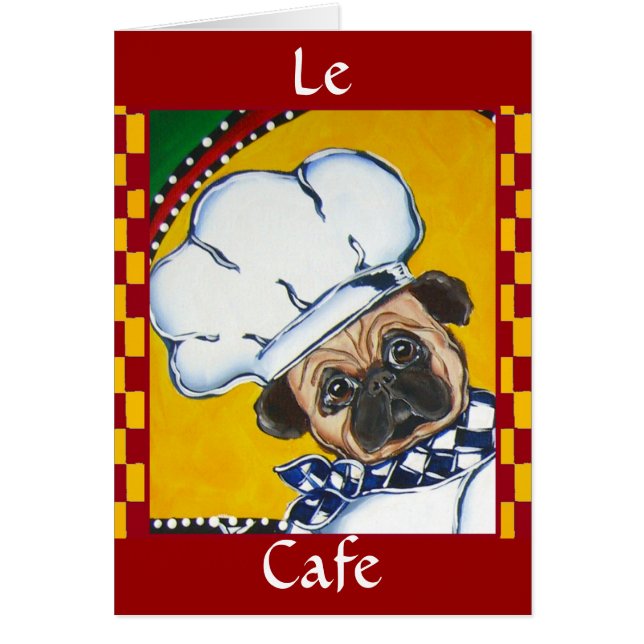 Schattige Chef Pug (Voorkant)