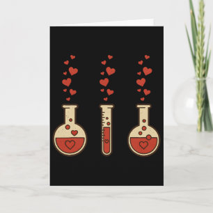Schattige Chemie Valentijnsdag Laboratorium Leraar Kaart