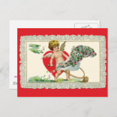 Schattige  Cherub-Valentijn Feestdagenkaart (Voorkant / Achterkant)