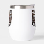 Schattige Chestnut Backed Chickadee Monogram Foto (Links)