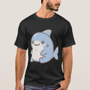 Schattige Chibi Babyhaai Kawaii Zeedier T-shirt