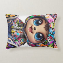 Schattige Chibi Beer in Graffiti Vlinder Hoodie –