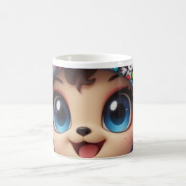 Schattige Chibi Beer in Graffiti Vlinder Hoodie – Koffiemok