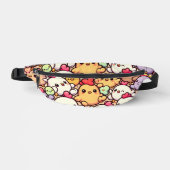 Schattige Chibi Chicken Pattern Design Heuptasje (Voorkant)