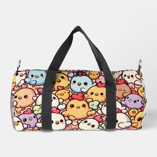 Schattige Chibi Chicken Pattern Design Plunjezak (Achterkant)