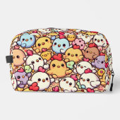 Schattige Chibi Chicken Pattern Design Toilettasje (Voorkant)