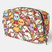 Schattige Chibi Chicken Pattern Design Toilettasje (Rechterhoek)