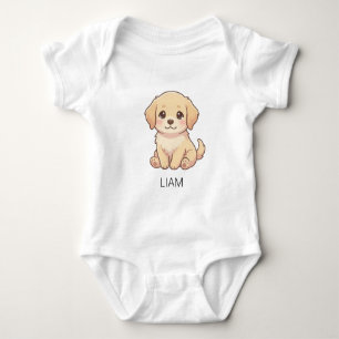 Schattige Chibi Golden Retriever Aangepaste Naam B Romper