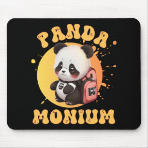 Schattige Chibi Kawaii Panda Naam Schooljaar Op Ru Muismat