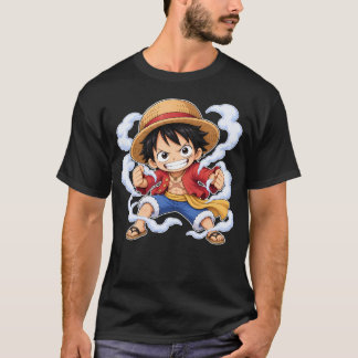 Schattige Chibi Monkey D. Luffy One Piece Anime T-shirt