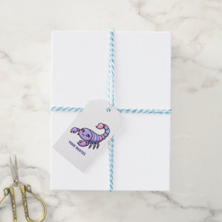Schattige Chibi Schorpioen Dierenriem Cadeaulabel