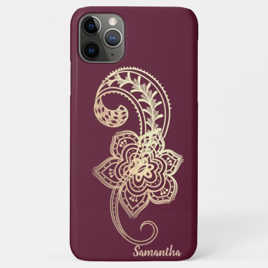 Schattige Chic Gold Paisley Case-Mate iPhone Case (Achterkant)
