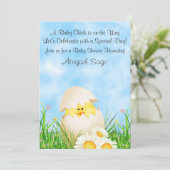 Schattige Chick Hatching Spring Baby shower Kaart (Staand voorkant)
