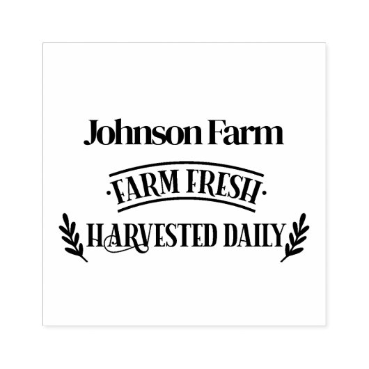 Schattige Chicken Boerderij Fresh Eggs Carton Naam Rubberstempel (Afrduk)