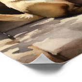 Schattige Chihuahua Dog Art Print Poster (Hoek)