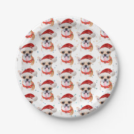 Schattige Chihuahua Hond Kerst Patroon Papieren Bordje