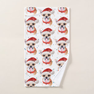 Schattige Chihuahua-hond kerstpatroon Handdoek