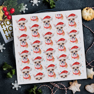 Schattige Chihuahua-hond kerstpatroon Servet