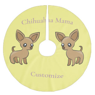 Schattige Chihuahua Mama Art Thunder_Cove Kerstboom Rok