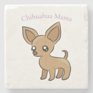 Schattige Chihuahua Mama Art Thunder_Cove Stenen Onderzetter