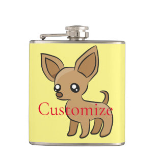 Schattige Chihuahua Mama Kunst Thunder_Cove Heupfles