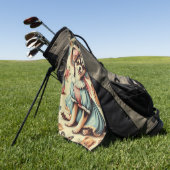 Schattige Chihuahua Puppy Schilderen Golfhanddoek (Groen)