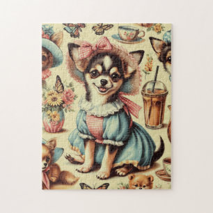 Schattige Chihuahua Puppy Schilderen Legpuzzel